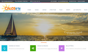 la home page del sito di Calos Irte l'agenzia on line di servizi di turismo, un compagno di viaggio alla scoperta del Salento